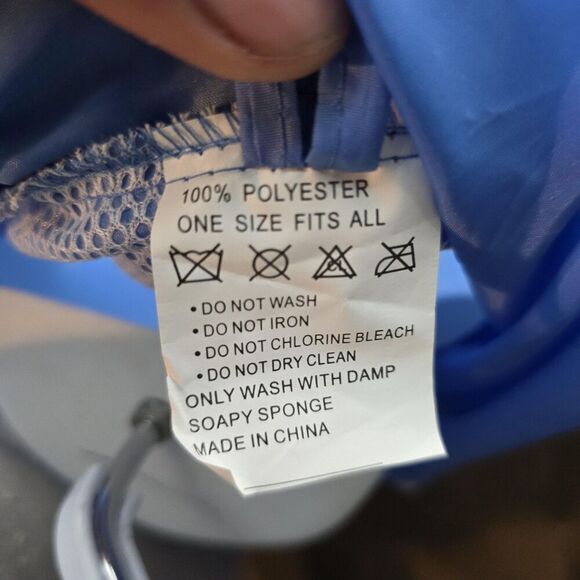 Defenders of Wildlife Jacket Mens One Size Blue Hooded Full Zip Rain Windbreaker - Picture 6 of 6